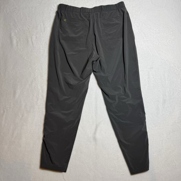 Orvis Sz L Quick Dry Stretch Leisure Gray Sports Pants Ruched Leg Zip Pockets - Picture 4 of 5
